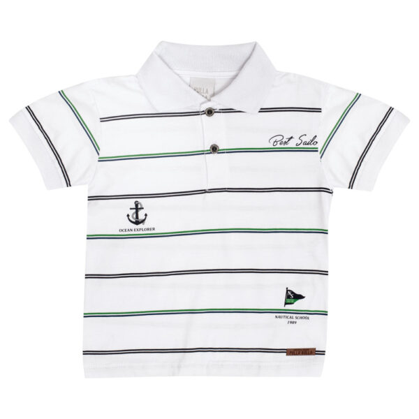 Polo Primeiros Passos Menino - Branco - 50660-3