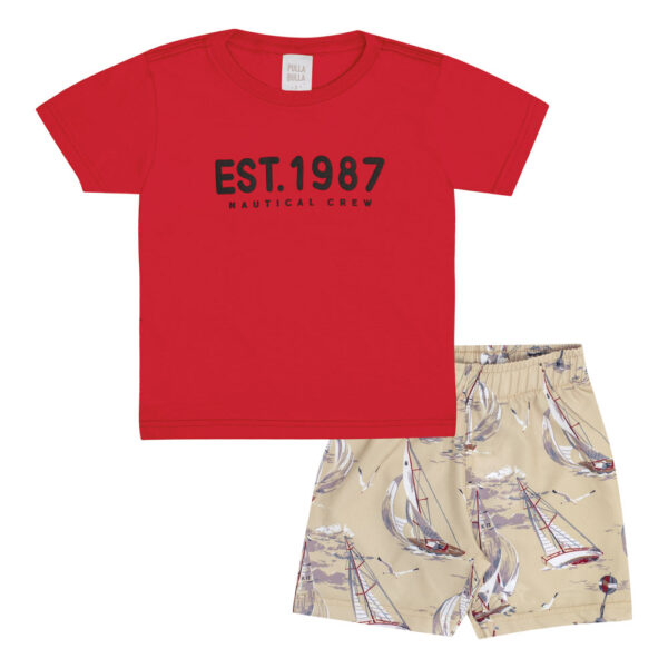 Conjunto Primeiros Passos Menino - Vermelho - 50671-65