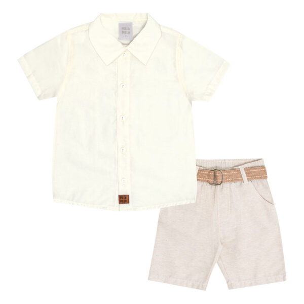 Conjunto Primeiros Passos Menino - Off White - 50681-1271