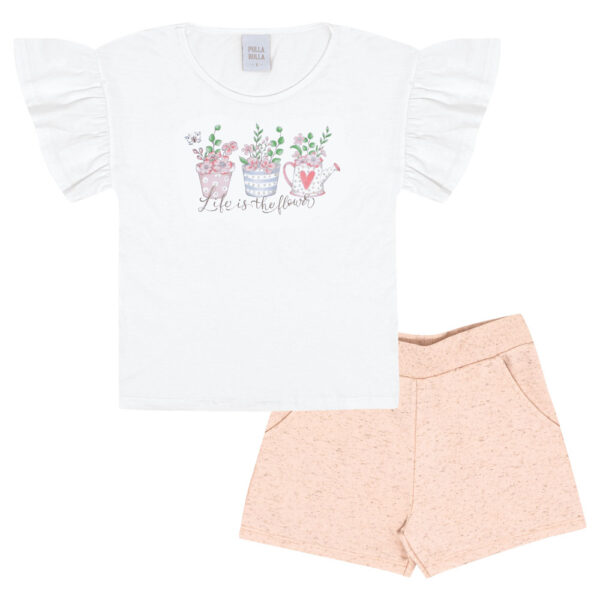 Conjunto Infantil Menina - Branco - 50729-3