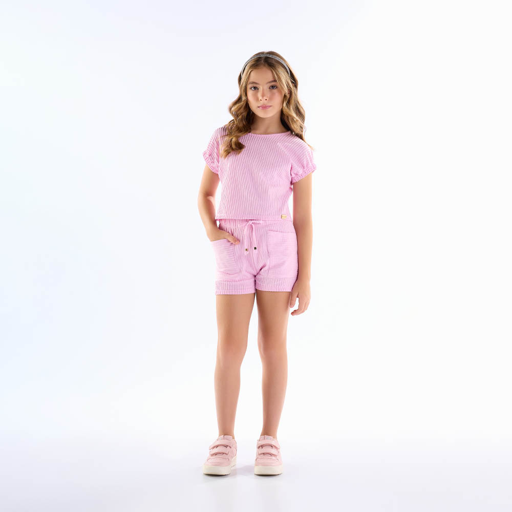 Conjunto Infantil Menina - Chiclete - 50730-13