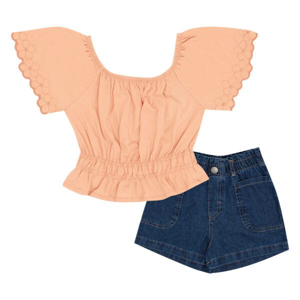 Conjunto Infantil Menina - Pessego - 50733-1292