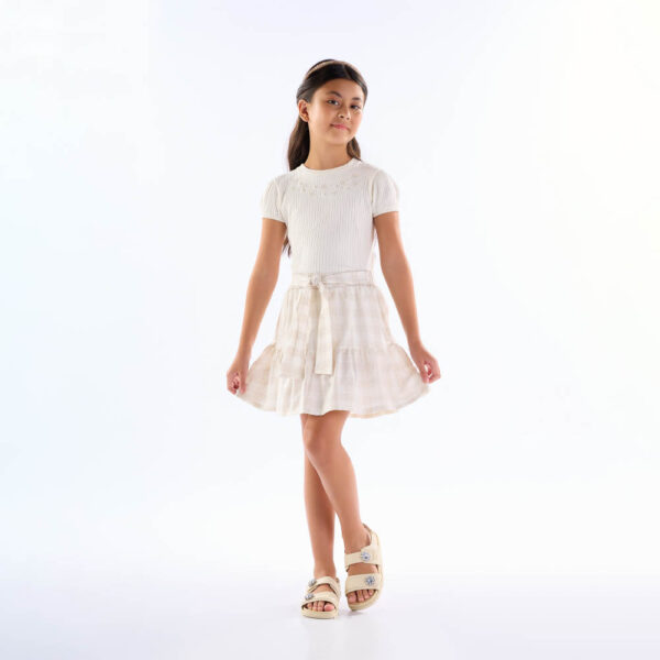 Conjunto Infantil Menina - Off White - 50738-1271