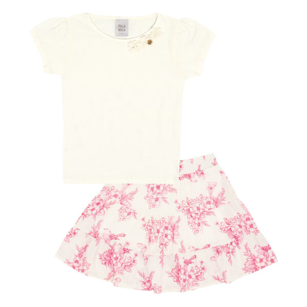 Conjunto Infantil Menina - Off White - 50739-1271