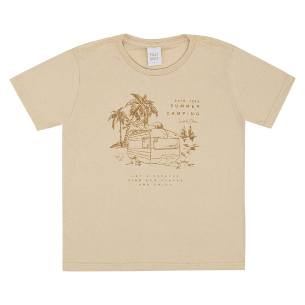 Camiseta Infantil Menino - Areia - 50755-1225
