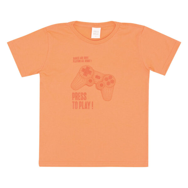 Camiseta Infantil Menino - Laranja - 50759-12