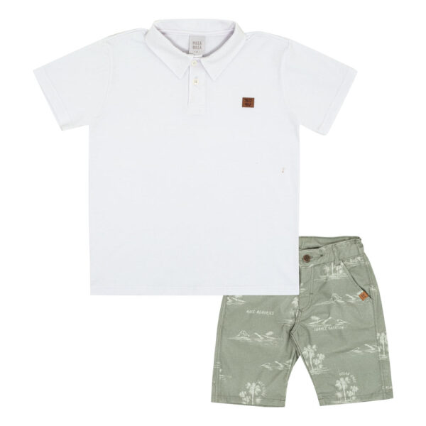 Conjunto Infantil Menino - Branco - 50783-3