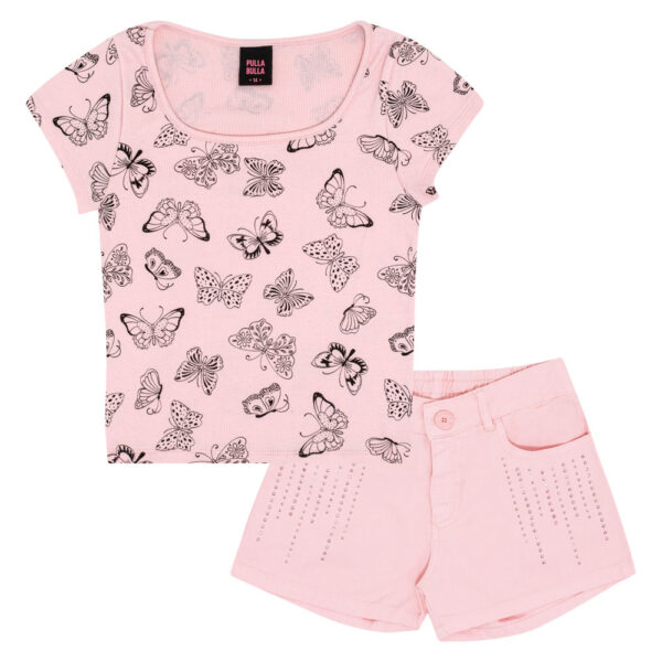 Conjunto Juvenil Menina - Rose - 50828-11