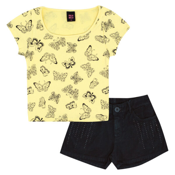 Conjunto Juvenil Menina - Amarelo - 50828-4