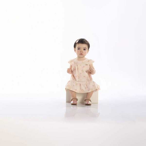 Body Vestido Bebê Menina - Rosa - 52110-1326