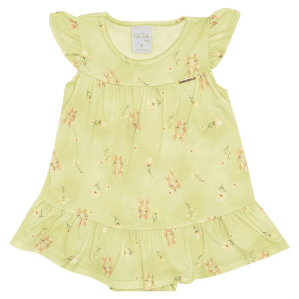 Body Vestido Bebê Menina - Verde - 52110-1328