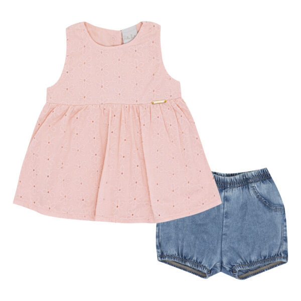 Conjunto Bebê Menina - Rosa - 52122-11