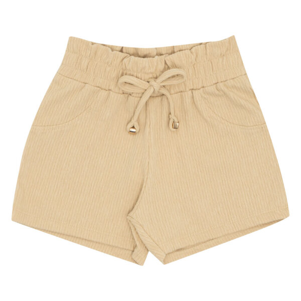 Short Primeiros Passos Menina - Marrom - 52205-1288