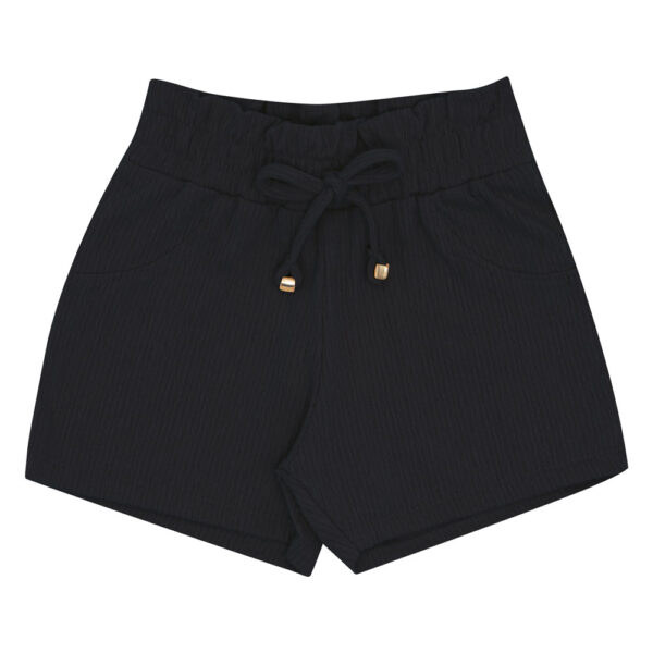 Short Primeiros Passos Menina - Preto - 52205-51