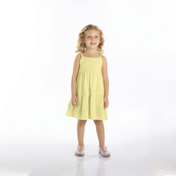 Vestido Primeiros Passos Menina - Amarelo - 52207-4