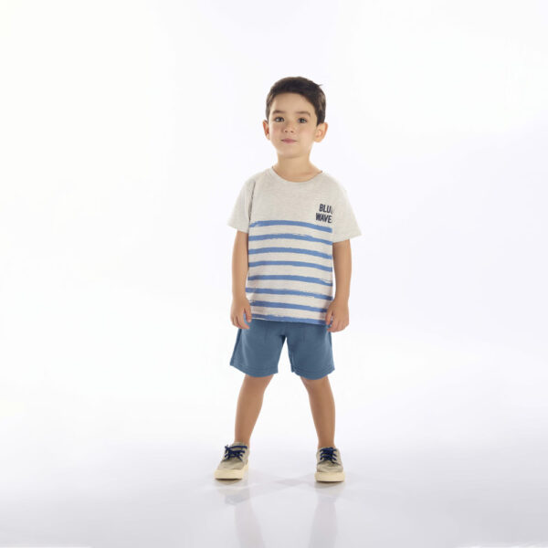 Camiseta Primeiros Passos Menino - Mescla - 52255-60