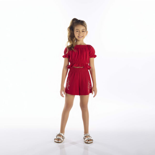 Conjunto Infantil Menina - Vermelho - 52322-65