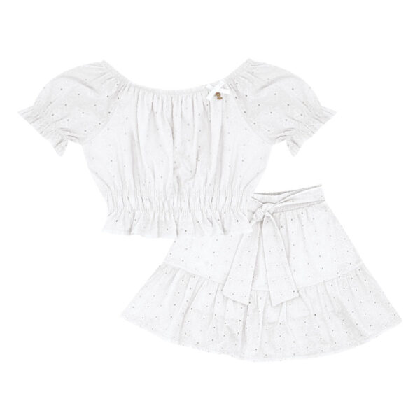 Conjunto Infantil Menina - Branco - 52328-3