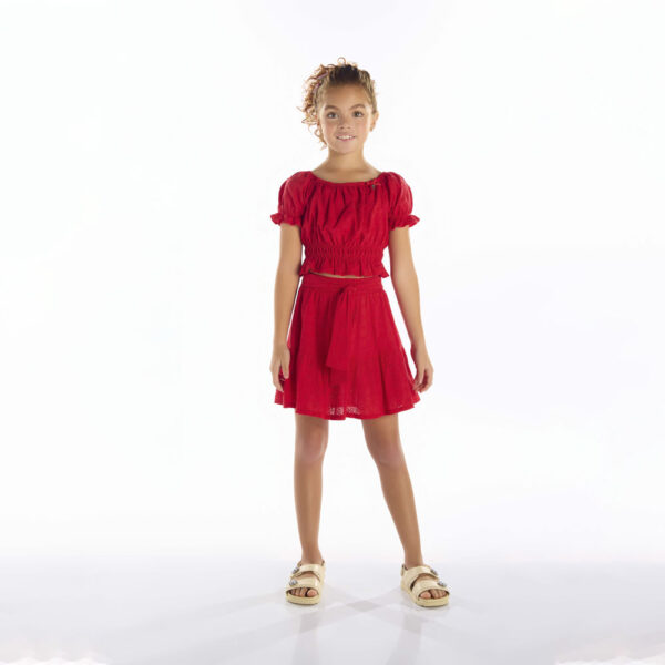 Conjunto Infantil Menina - Vermelho - 52328-65
