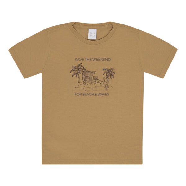 Camiseta Infantil Menino - Marrom - 52359-922