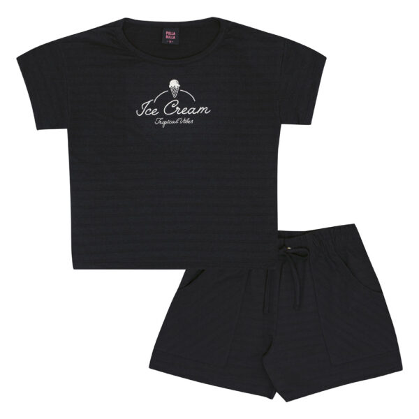 Conjunto Juvenil Menina - Preto - 52417-51