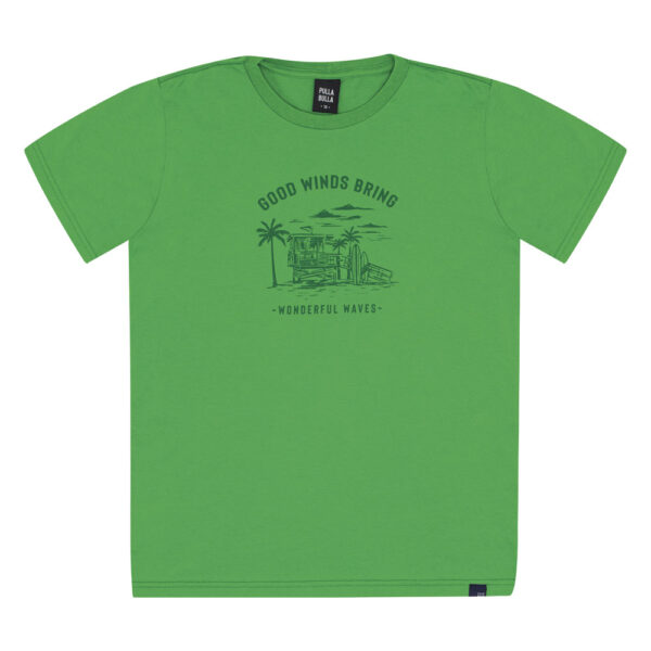 Camiseta Verde Juvenil Pulla Bulla Menino - 52455-1320