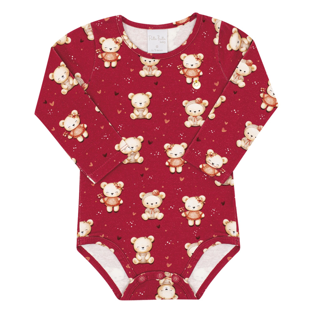 Body Bebe Menina - Vermelho - 52607-1161