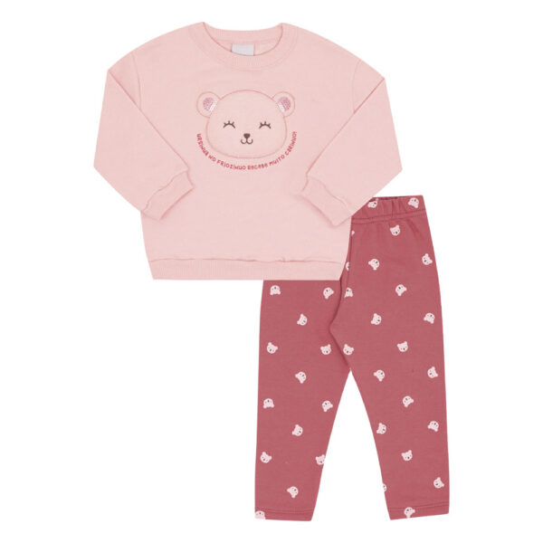 Conjunto Bebe Menina - Rosa - 52626-11