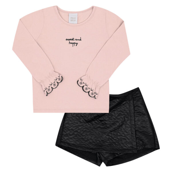 Conjunto Primeiros Passos Menina - Rosa - 52722-11