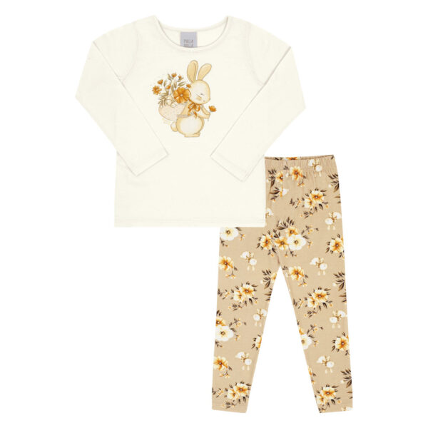 Conjunto Primeiros Passos Menina - Beje - 52724-1334