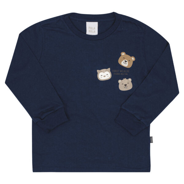 Camiseta Primeiros Passos Menino - Marinho - 52757-58