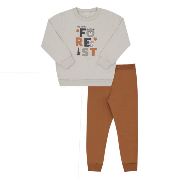 Conjunto Primeiros Passos Menino - Cinza - 52773-354