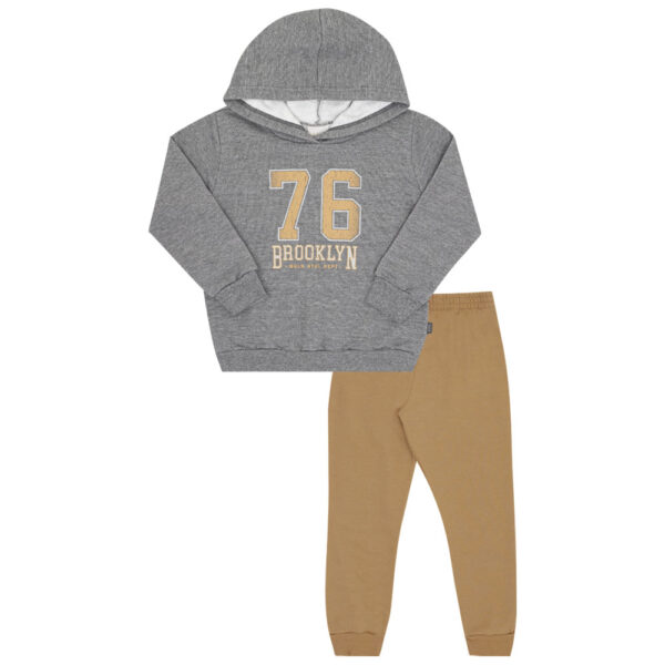 Conjunto Primeiros Passos Menino - Cinza - 52779-455