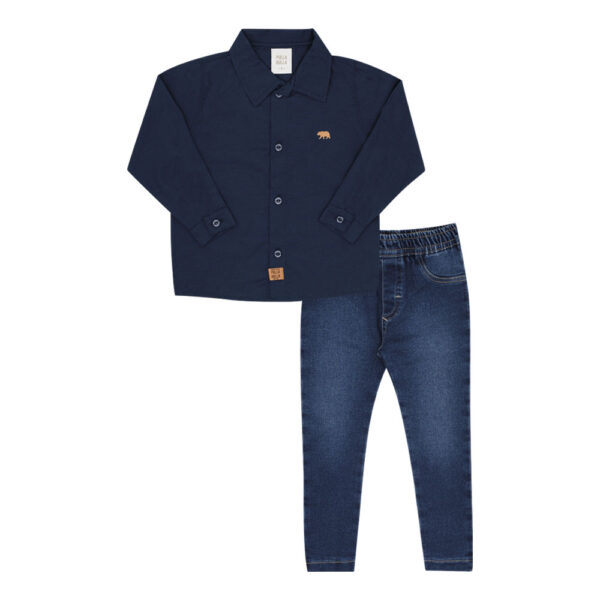 Conjunto Primeiros Passos Menino - Marinho - 52787-58