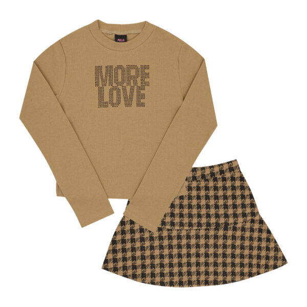 Conjunto Juvenil Menina - Marrom - 52929-922