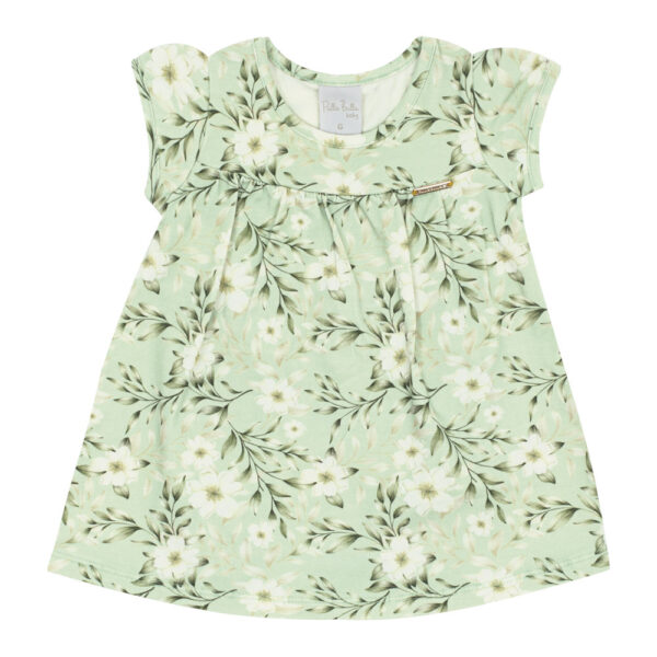 Body Vestido Verde Bebê Pulla Bulla Menina - 53211-1264