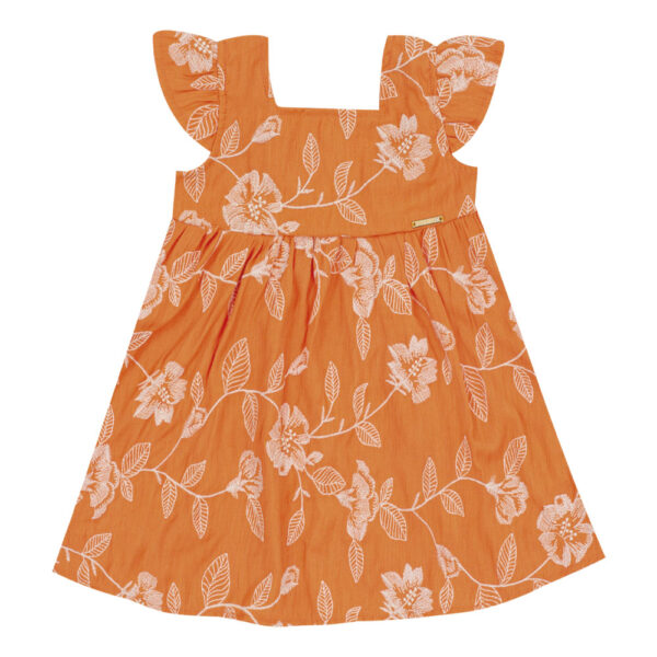 Vestido Laranja Bebê Pulla Bulla Menina - 53213-1206