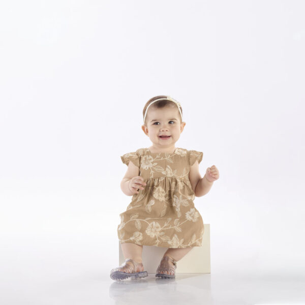 Vestido Marrom Bebê Pulla Bulla Menina - 53213-1343