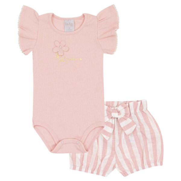 Conjunto Rosa Bebê Pulla Bulla Menina - 53216-11