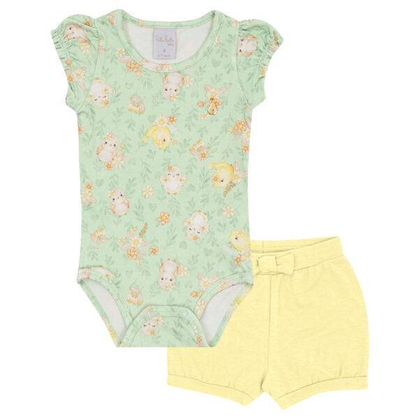 Conjunto Verde Bebê Pulla Bulla Menina - 53222-1264