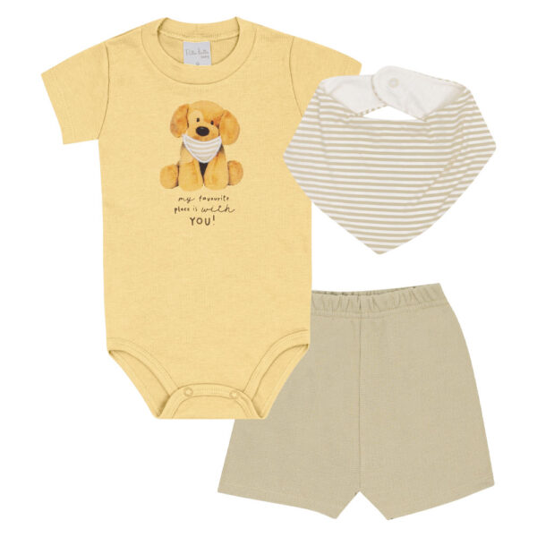 Conjunto Amarelo Bebê Pulla Bulla Menino - 53270-1346