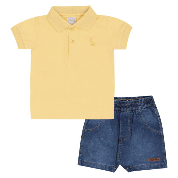 Conjunto Amarelo Bebê Pulla Bulla Menino - 53272-1346