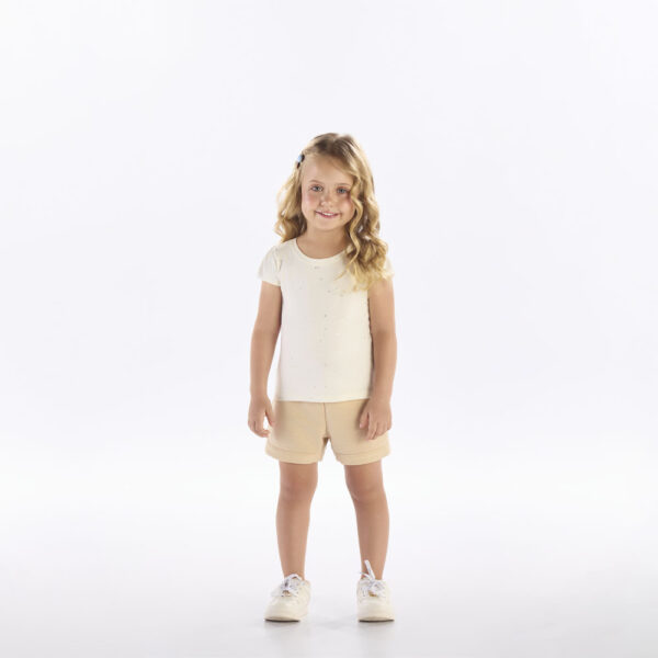Blusa Bege Primeiros Passos Pulla Bulla Menina - 53305-1356