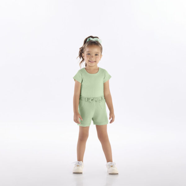 Short Verde Primeiros Passos Pulla Bulla Menina - 53306-1262