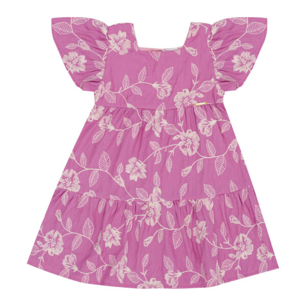 Vestido Rosa Primeiros Passos Pulla Bulla Menina - 53319-13