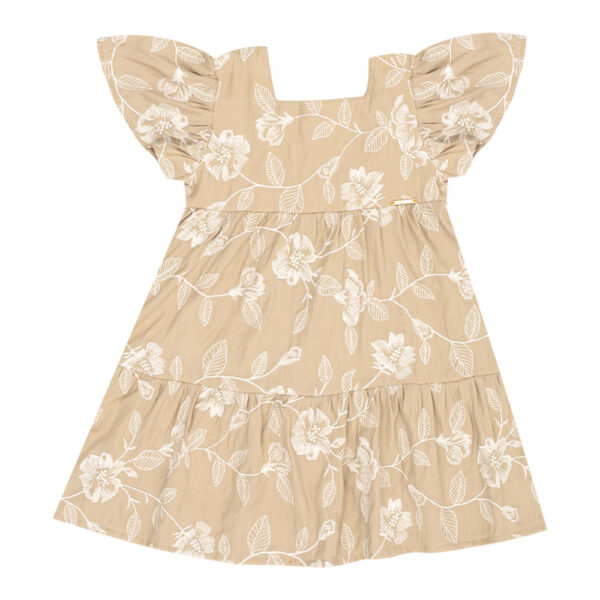 Vestido Marrom Primeiros Passos Pulla Bulla Menina - 53319-1343