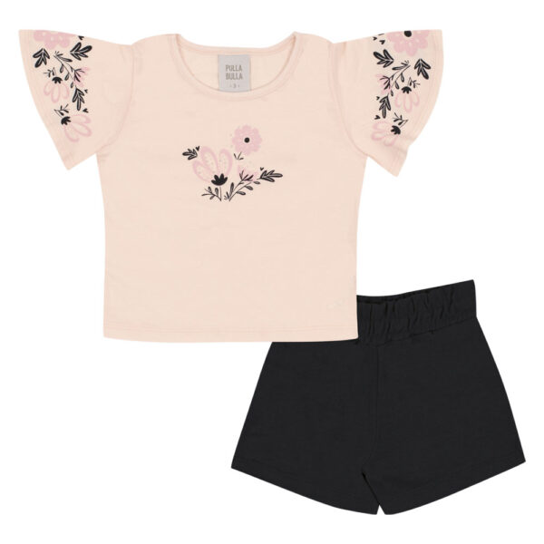 Conjunto Rosa Primeiros Passos Pulla Bulla Menina - 53320-1298