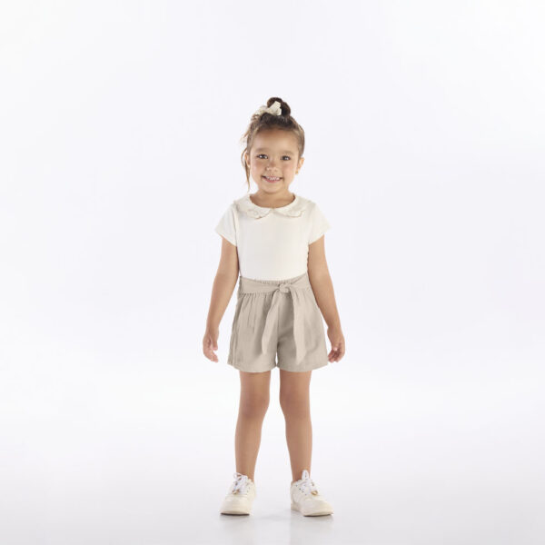 Conjunto Bege Primeiros Passos Pulla Bulla Menina - 53323-1362