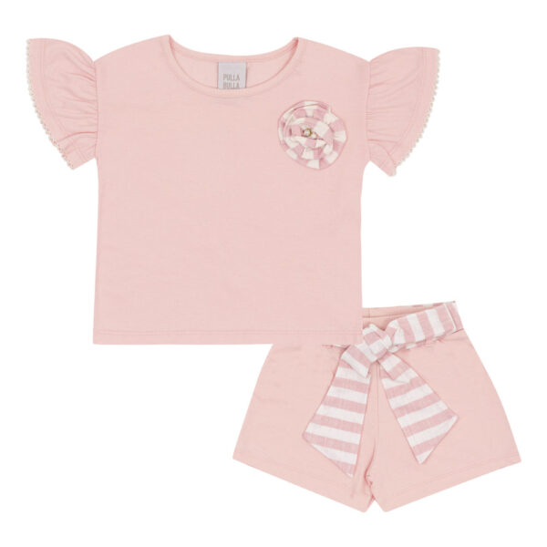 Conjunto Rosa Primeiros Passos Pulla Bulla Menina - 53326-11