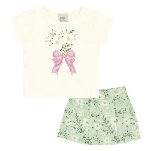 Conjunto Bege Primeiros Passos Pulla Bulla Menina - 53327-1271